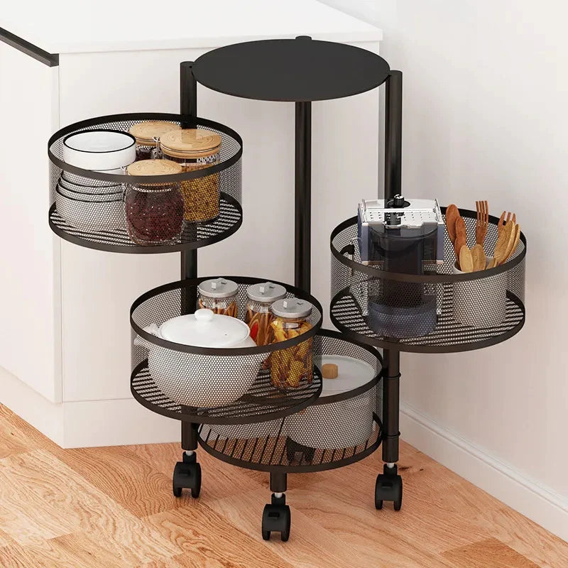 Premium Quality Kitchen Vegetable Basket Rotating Organizers