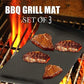BBQ Grill Mat Set of 3-100% Non-Stick
