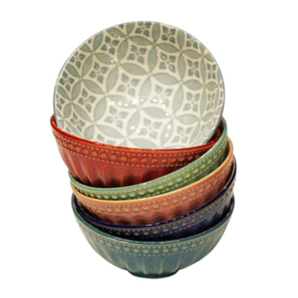 Danny Home Bohemian Design Dessert Bowls 6pcs 11.8cm