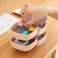 Square Multicolor 4-Layer Rotating Jewelry Box With Mirror, For Home