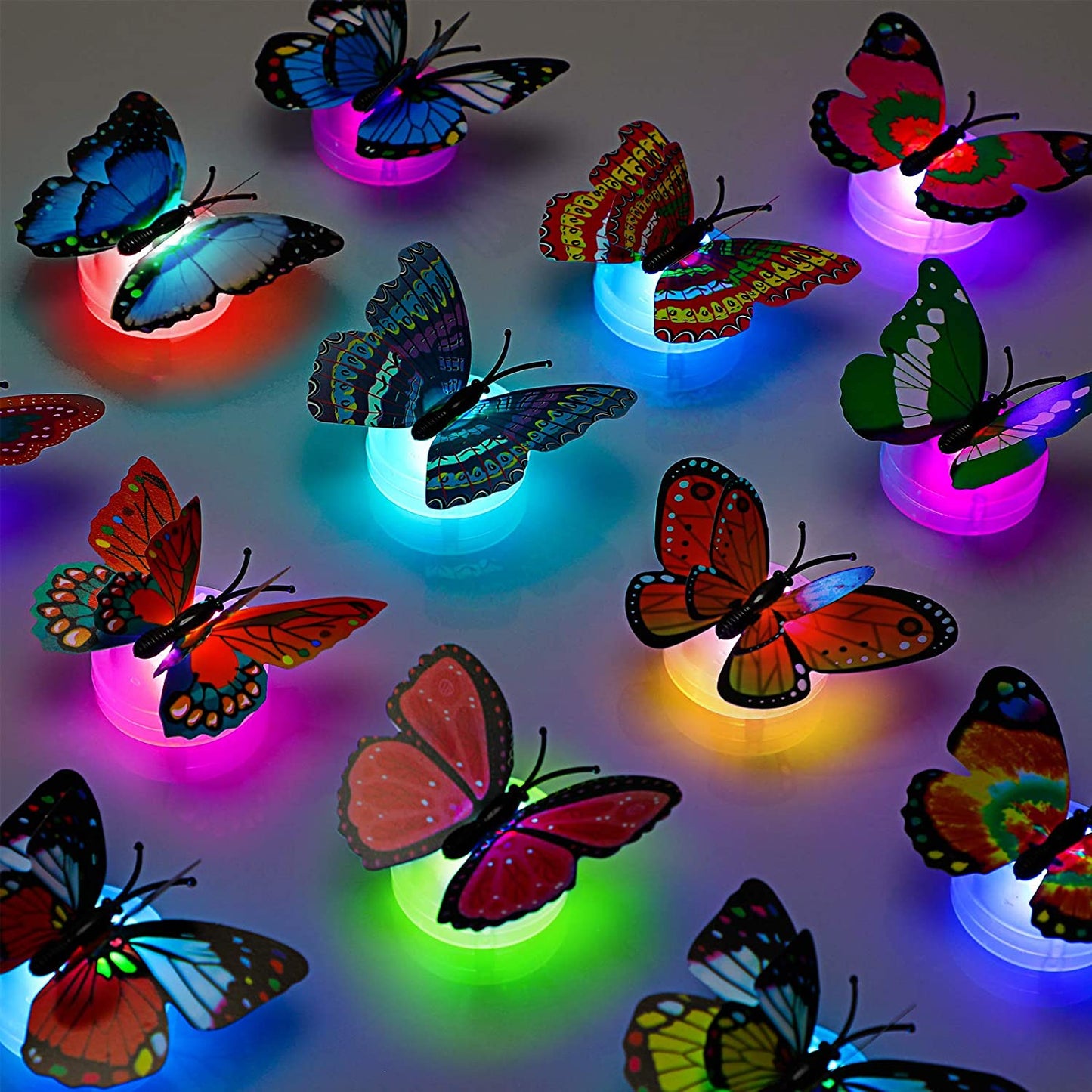 Pack Of 5 LED Butterfly Wall Sticker