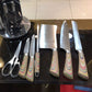 Bass 7 Piece Professional Stainless Steel Kitchen Knife Set with Revolving Block