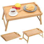 Foldable Bamboo Breakfast Bed Tray Table