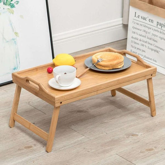 Foldable Bamboo Breakfast Bed Tray Table