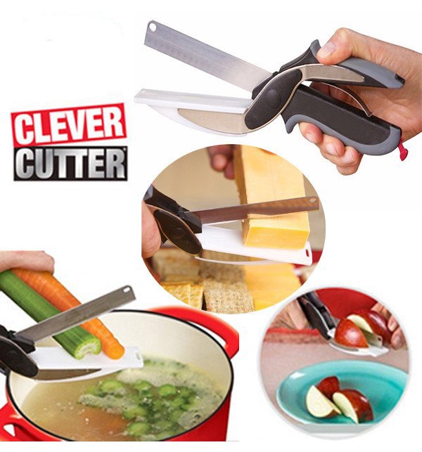 2 in 1 Stainless Steel Clever Cutter