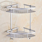 2 Layer Aluminium Bathroom Corner Rack