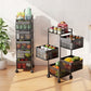 Kitchen Vegetable Rotating Trolley | Square Shape