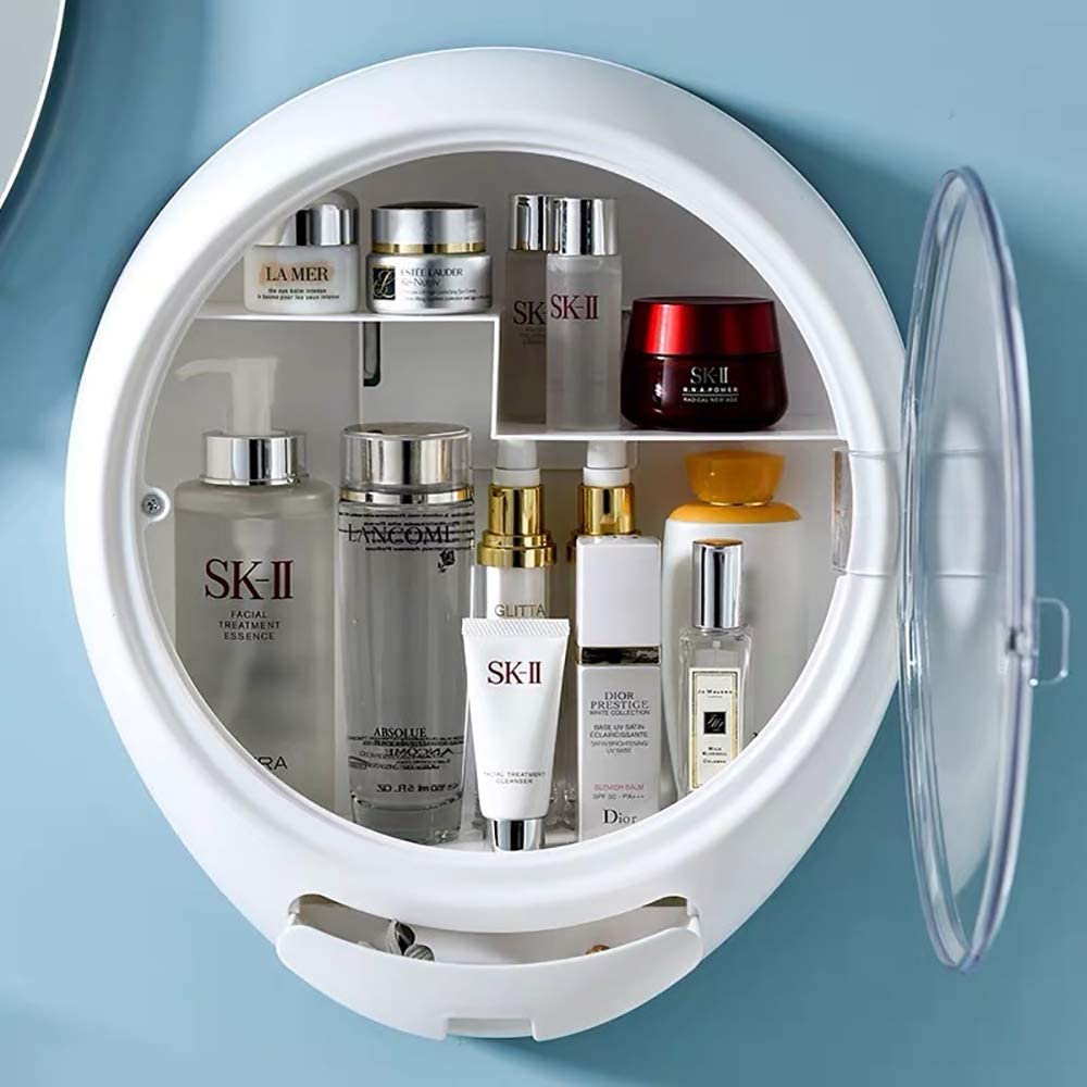 Makeup Organizer Wall-Mounted Cosmetic Storage Box