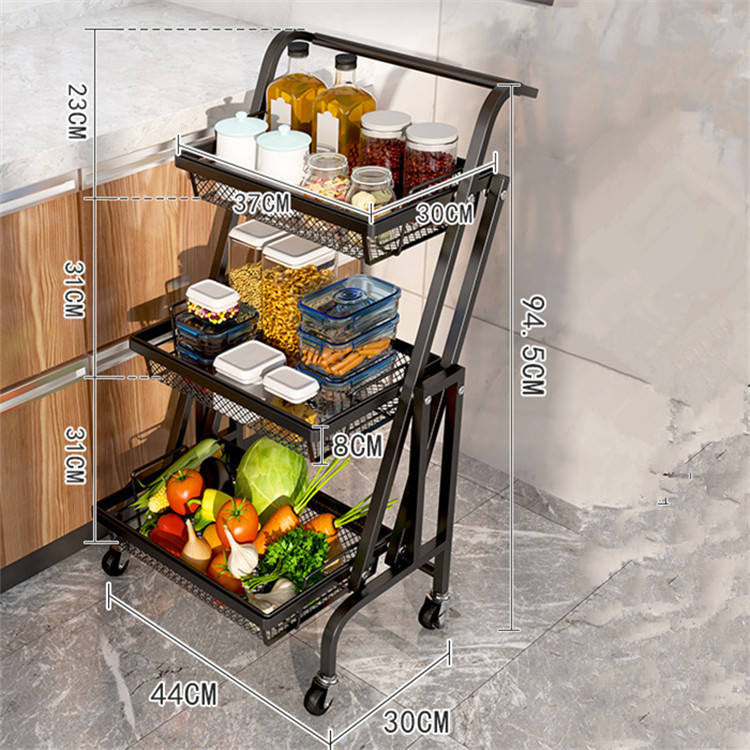 Argos Vegetable Rack 3-Tier Kitchen Fruits And Vegetables Folding Storage Rack – Smart Bazaar