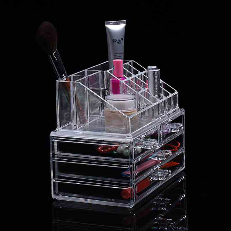 Acrylic transparent Makeup Organizer Storage Boxes