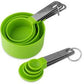 8 Pcs Measuring Cups and Spoons Steel Handle