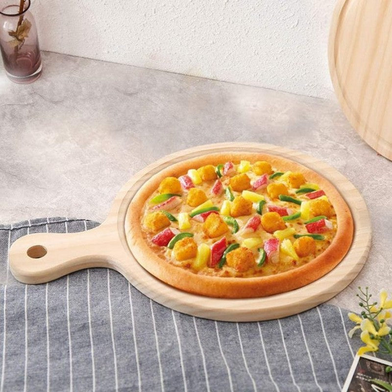 Wooden Pizza Serving Board - Wooden Pizza Steak Serving Flat Plate