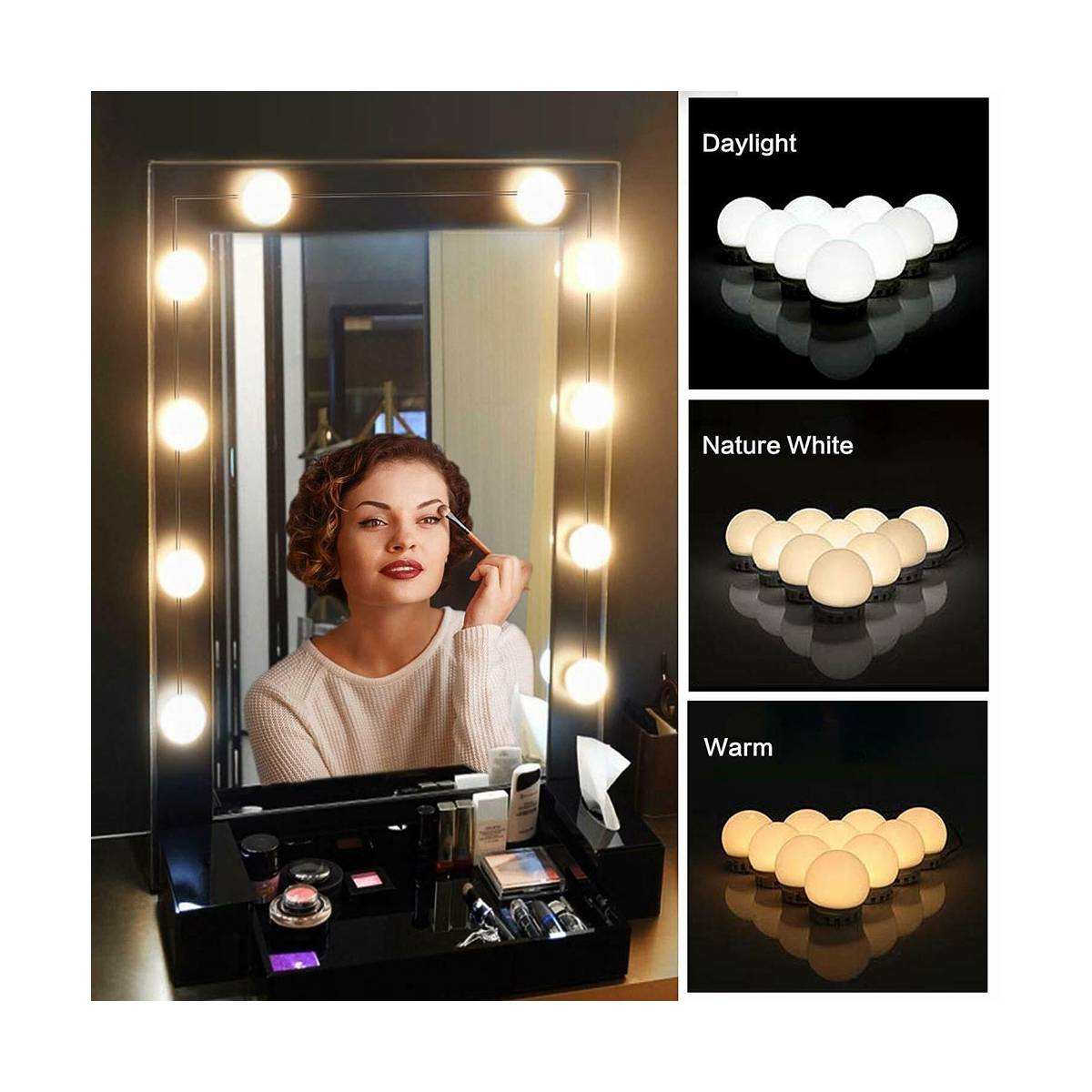 Vanity Mirror Light with 10 Lights for Makeup Dressing Table