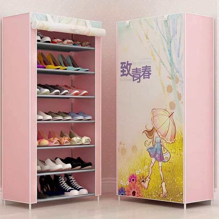 Layer Non-Woven Fabric Shoe Closet Easy Assembled Home Dormitory Storage Cabinet Entrance Shoes Organizer